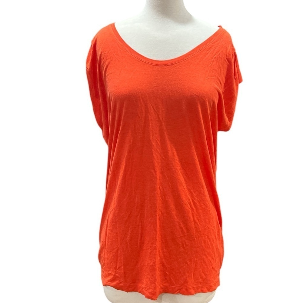 Cabi Orange Woman’s Tee Shirt #5072 U Neck Tunic